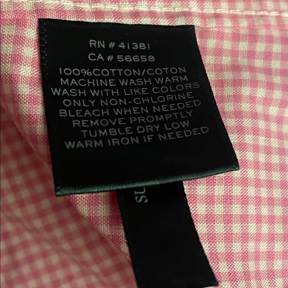 Lauren Ralph Lauren Pink Gingham Sleeveless Button-Down Shirt - Picture 4 of 4